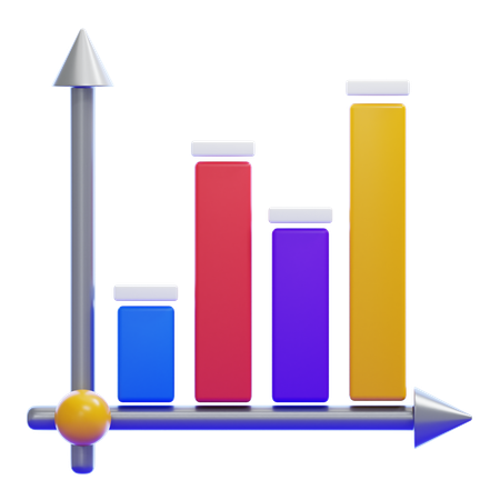 BAR CHART UP  3D Icon