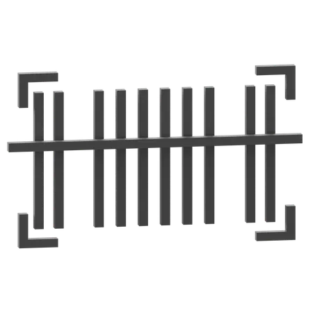 Bar Code  3D Icon