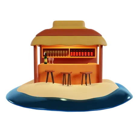 Bar de plage  3D Icon