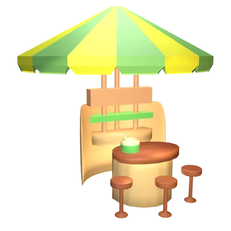 Bar de plage  3D Icon