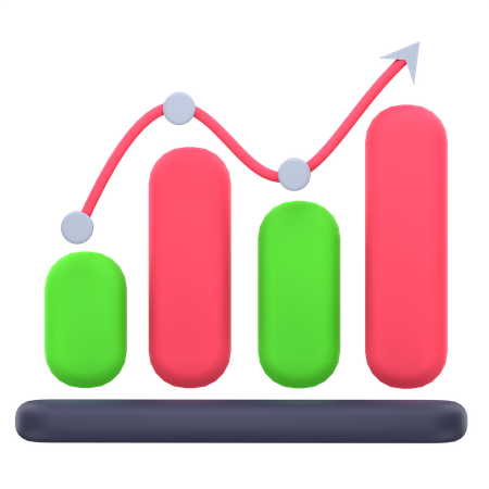 Bar Graph  3D Icon