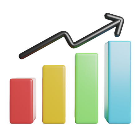 Bar Graph  3D Icon