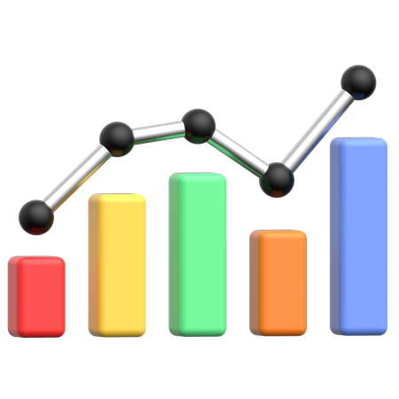 Bar Graph  3D Icon
