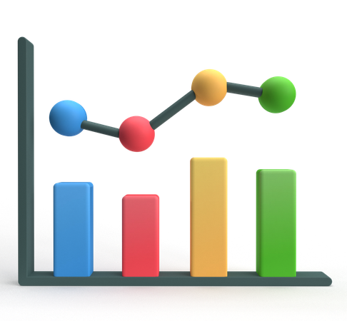 Bar Graph  3D Icon