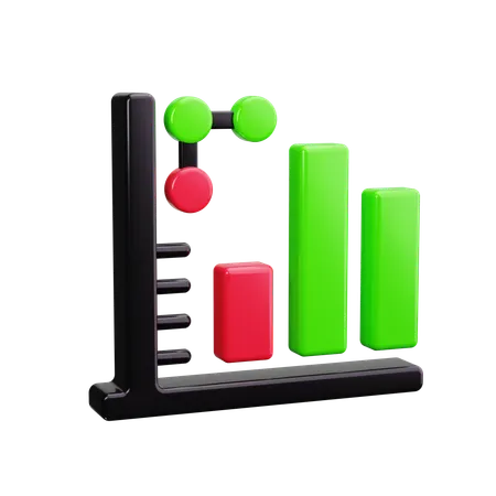 Bar Graph  3D Icon