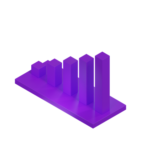 Bar graph  3D Icon