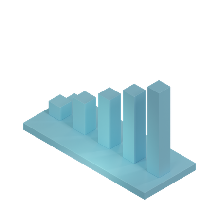 Bar Graph  3D Icon