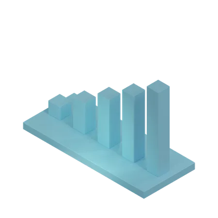 Bar Graph  3D Icon