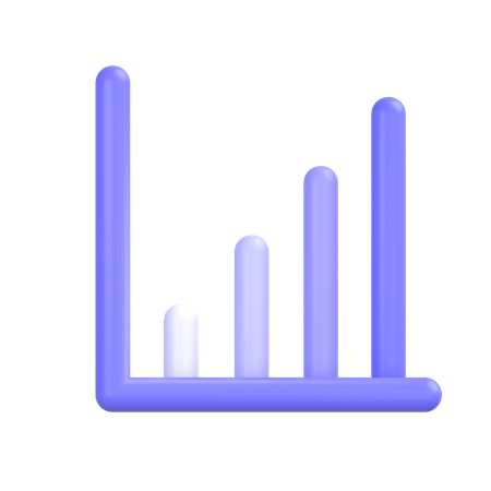 Bar Graph  3D Icon