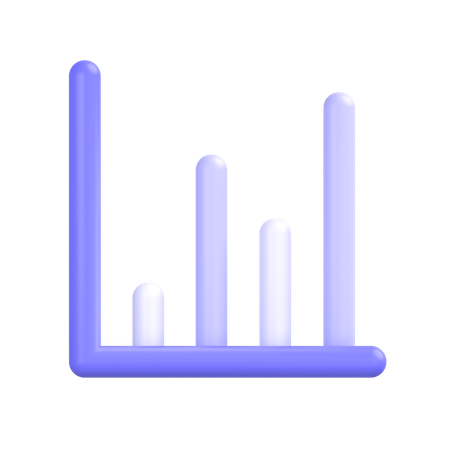 Bar Graph  3D Icon