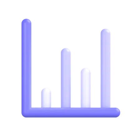 Bar Graph  3D Icon