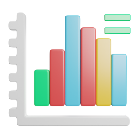 Bar Graph  3D Icon
