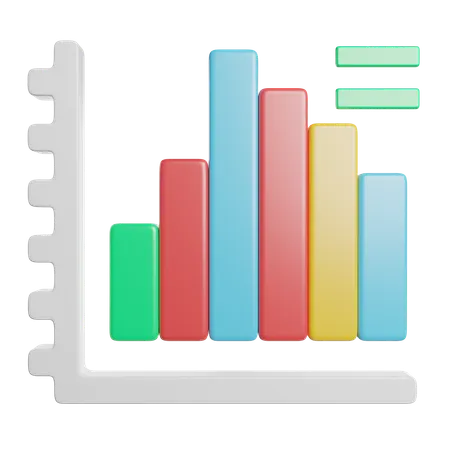 Bar Graph  3D Icon
