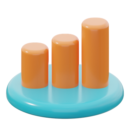 Bar Graph  3D Icon