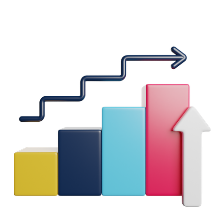 Bar Graph  3D Icon