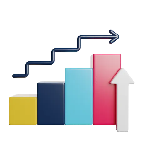 Bar Graph  3D Icon