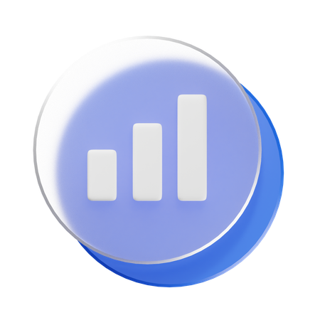 Bar Graph  3D Icon