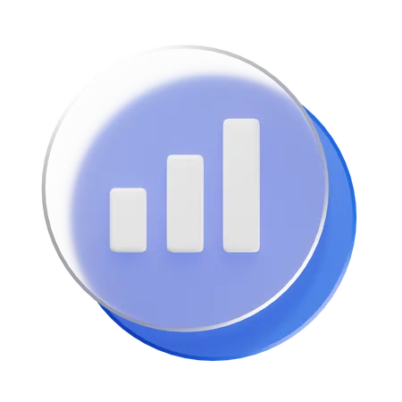 Bar Graph  3D Icon