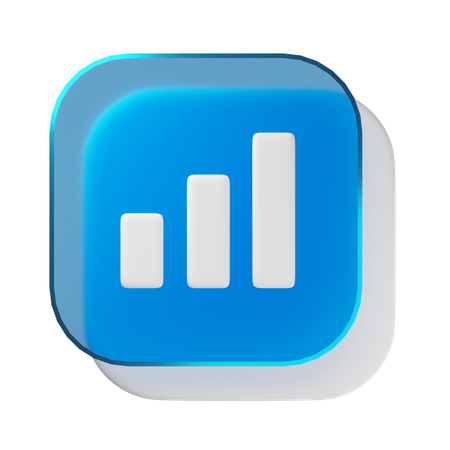 Bar Graph  3D Icon