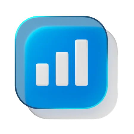 Bar Graph  3D Icon