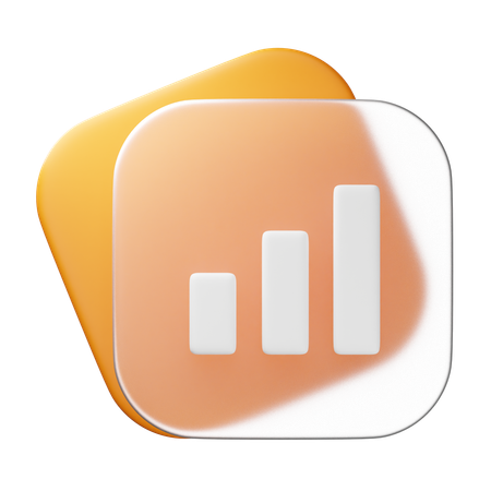 Bar Graph  3D Icon