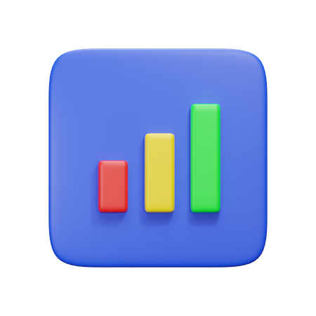 Bar Graph  3D Icon