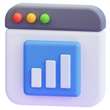 Bar Graph  3D Icon