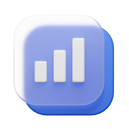 Bar Graph  3D Icon