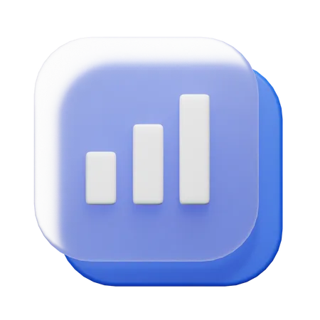 Bar Graph  3D Icon