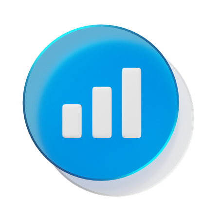 Bar Graph  3D Icon