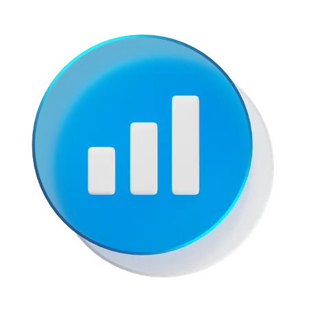 Bar Graph  3D Icon