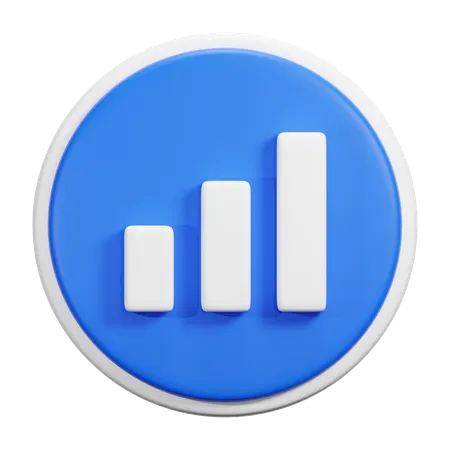 Bar Graph  3D Icon