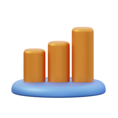 Bar Graph  3D Icon