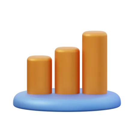 Bar Graph  3D Icon