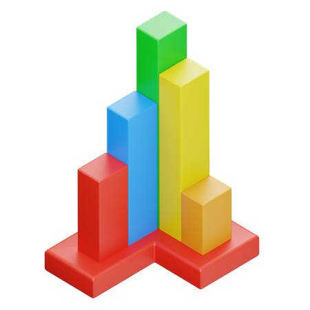 Bar Graph  3D Icon