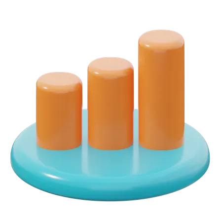 Bar Graph  3D Icon