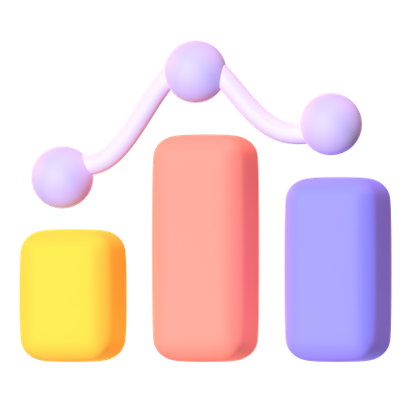 Bar Graph  3D Icon