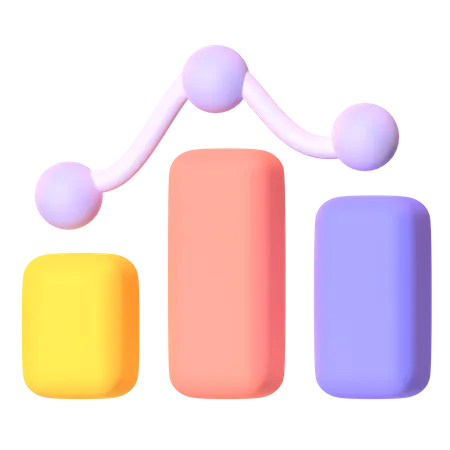 Bar Graph  3D Icon