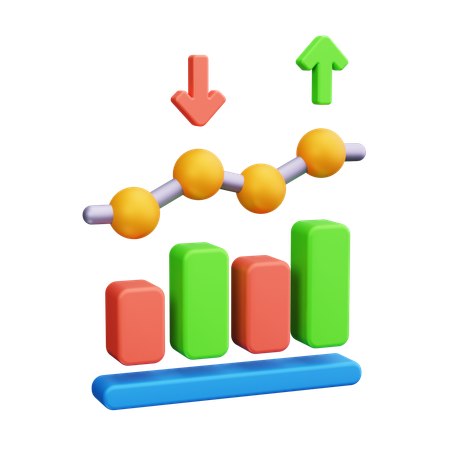 Bar Graph  3D Icon