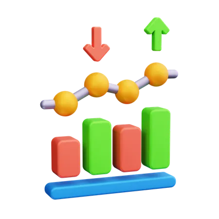 Bar Graph  3D Icon