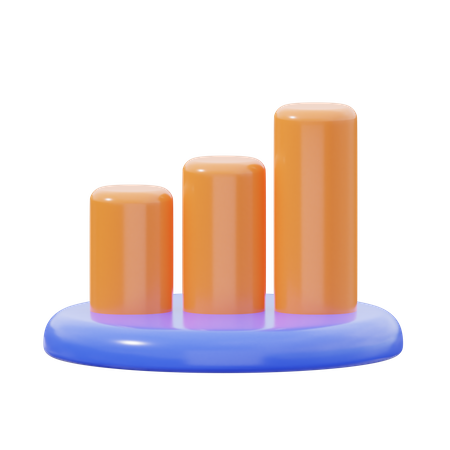 Bar Graph  3D Icon