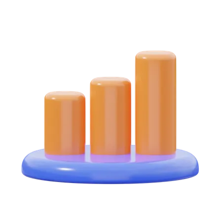 Bar Graph  3D Icon