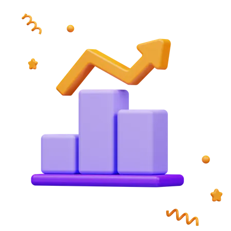 Bar Graph  3D Icon