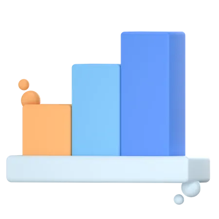 Bar Graph  3D Icon