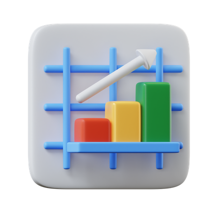 Bar Graph  3D Icon
