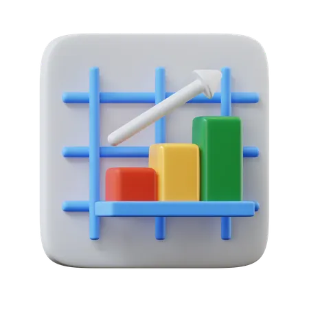 Bar Graph  3D Icon