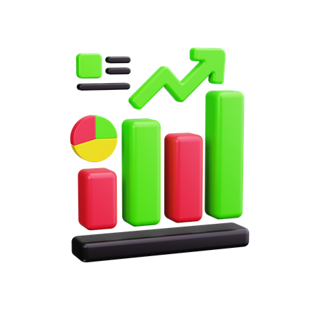 Bar Graph  3D Icon
