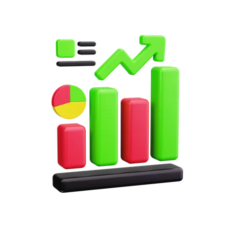 Bar Graph  3D Icon