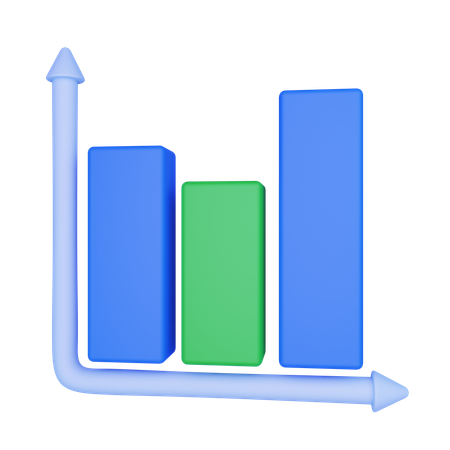 Bar Graph  3D Icon