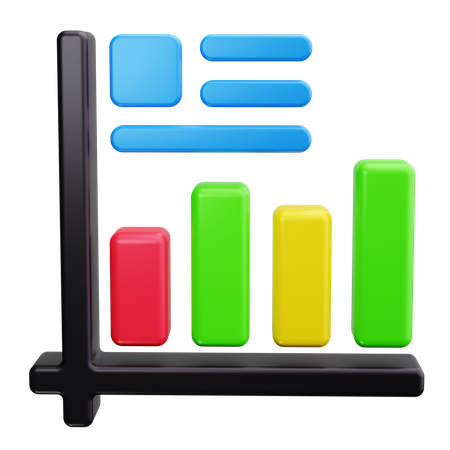 Bar Graph  3D Icon